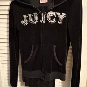 Juicy Couture vintage Velour track suit jacket size small pants size extra small